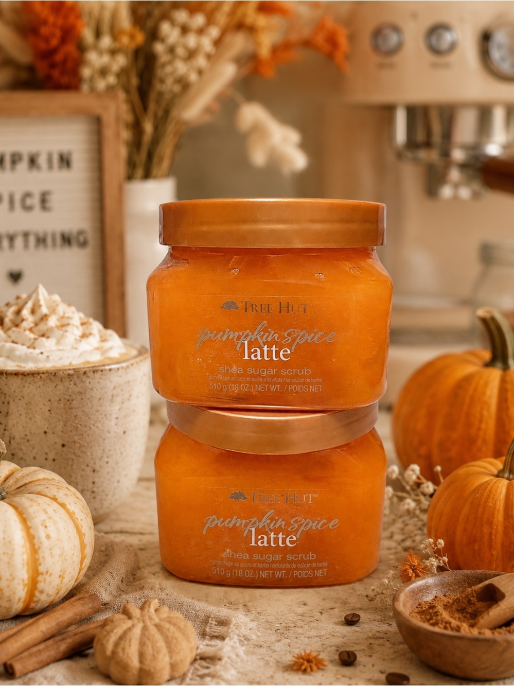 Tree Hut Pumpkin Spice Latte Shea Sugar Scrub x2 Fall Body Scrub discontinued